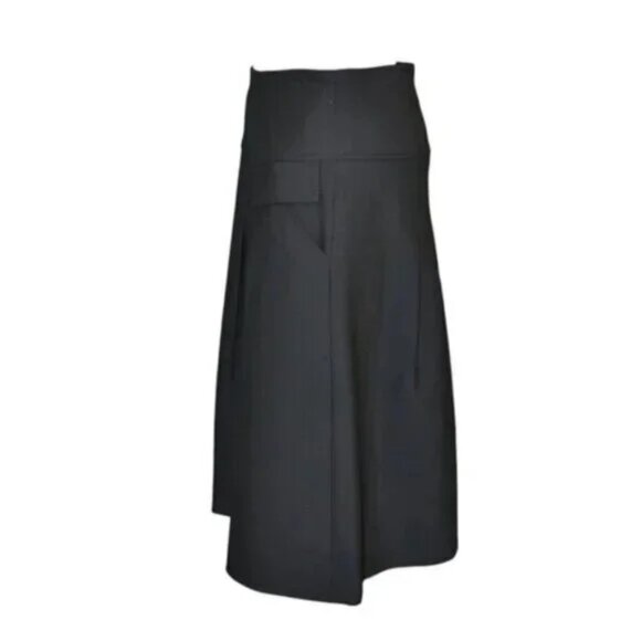 Etcetera Minimalist Black Label A-Line Pleated Full Office Midi Dress Skirt M 8 - Picture 3 of 7
